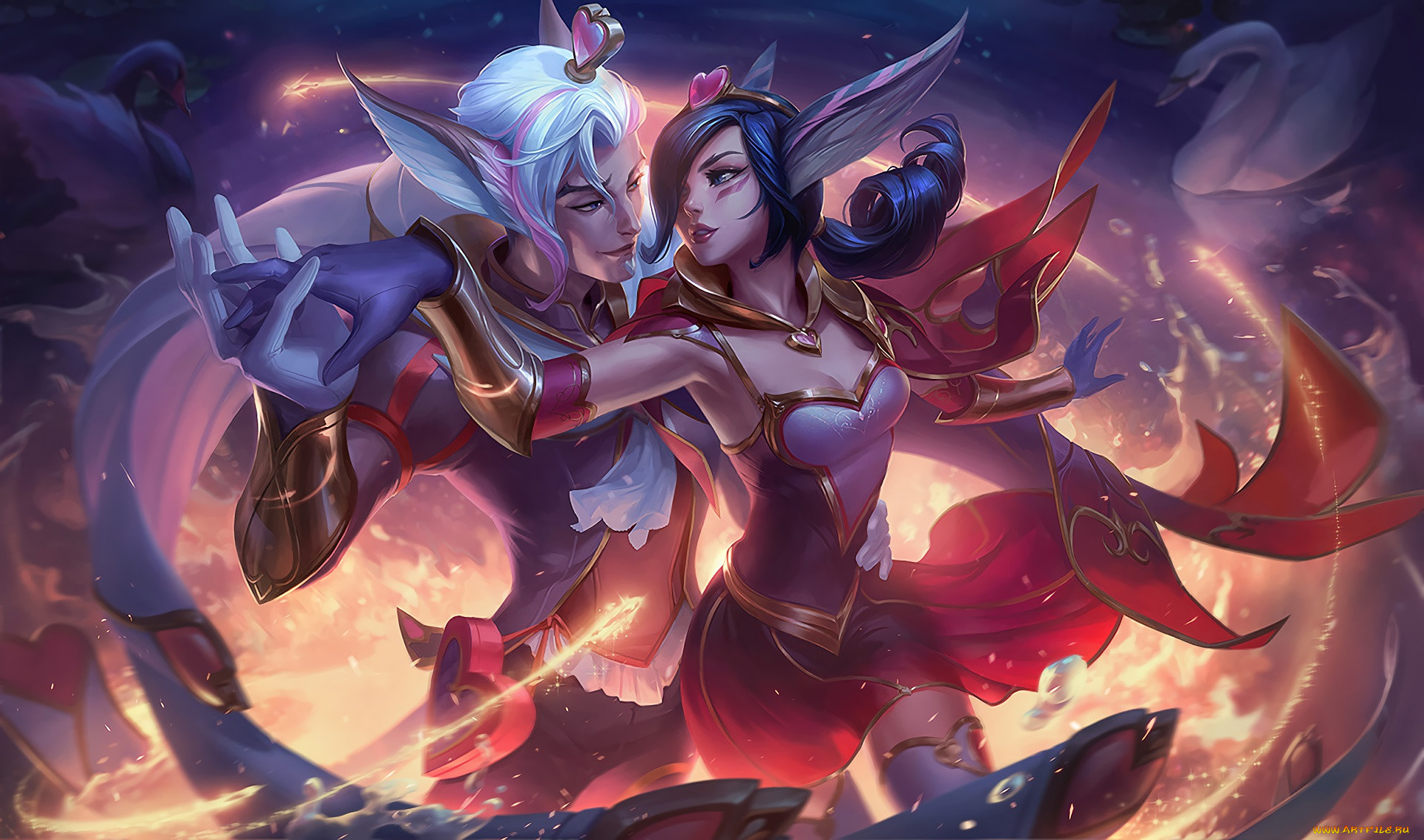  , league of legends, , action, , league, of, legends, xayah, rakan